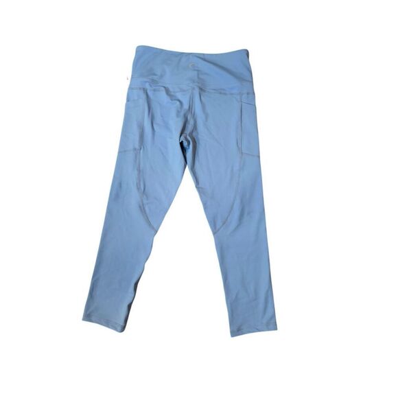 NWT Zyia Active Blue Steel Pocket Light n Tight Hi-rise Capris Sz M Athletic Pan - Picture 2 of 10